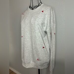 Workshop Republic Light Gray Sweater XS ❤️ Heart Details